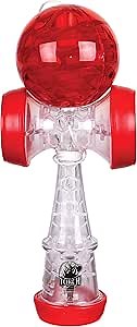 Duncan Toys Torch Light-Up Kendama Toy, Red & Clear