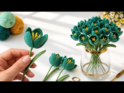 Beautiful Crochet Tulips Anyone Can Make 🌷 Beginner Friendly