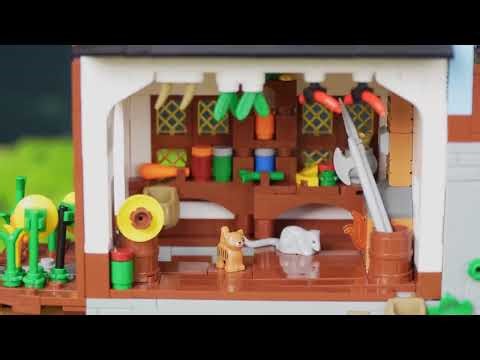 3867PCS Medieval Europe Towns Buildings Blocks Streetview Village Modular Architecture Model Kit