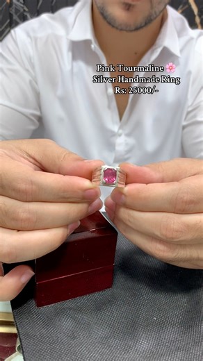 Beautiful Natural Pink Tourmaline Silver Handmade Ring ♠️|| WhtsApp 92340-9080737 📞 #qasimmirgems #tourmalinering #pinktourmaline #tourmalinejewellery #tourmalinegems #tourmalinesilverring #jewellery #gemstonejewellery #handmaderings #qasimmirgems | Qasim Mir Gems