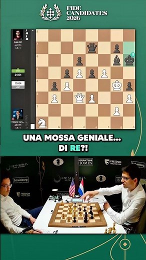 Giri batte Caruana con una mossa geniale di RE!! 😱 #scacchi #chess
