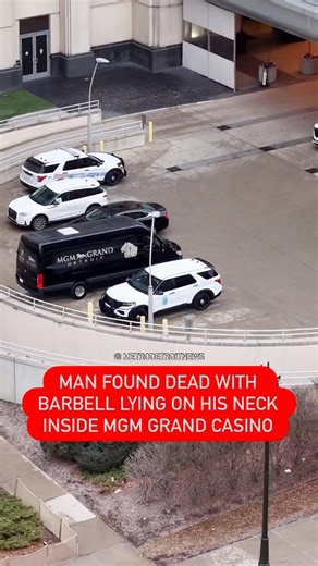 🚨A man was found dead inside the MGM Grand Detroit spa and fitness center. Read more: https://themetrodetroitnews.com/man-found-dead-with-barbell-lying-on-his-neck-inside-mgm-grand-casino/ | Metro Detroit News