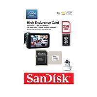SanDisk High Endurance microSD 256GB   SD Adapter - for dash cams & home monitoring