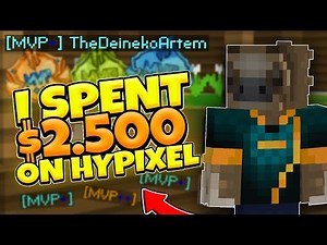 I Spent 2.500$ on Hypixel! Unboxing 200 Gifts & Unlocking Blue MVP+!