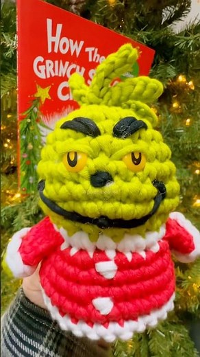 The Grinch Crochet Kit - Easy, Cute, Handmade Fun! #woobles #crochet #giftideas