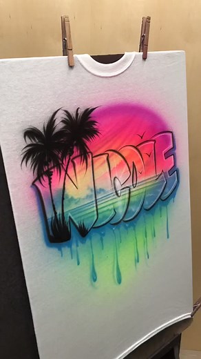 Nicole 90s Airbrush Lettering Drawing