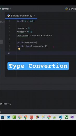 🔁 Python Type Conversion Explained in 30 Seconds! #learnpython #coding #functionparameters