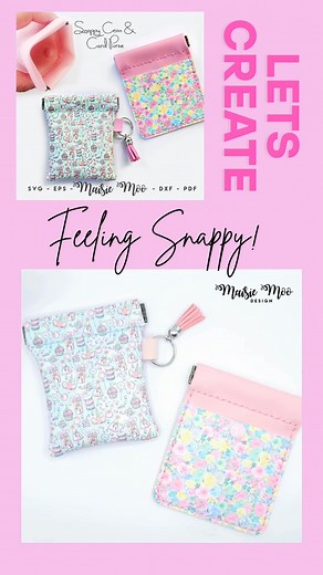 1.4K views · 21 reactions | Create your own Snappy Coin & Card Purse with my new EasyStitch design... you won't stop at one! #MaisieMoo #FauxLeather #cricutprojects #cricutcrafts | Maisie Moo Design | Facebook