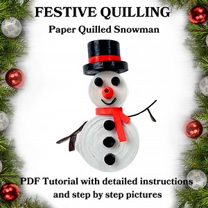 Festive Quilling Snowman PDF Tutorial – How to Make Paper Quilled Christmas Ornaments, Step-by-step Holiday Craft Guide - Etsy Canada