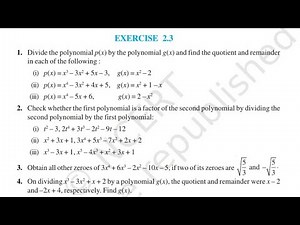 Exercise 2.3 Class 10 maths