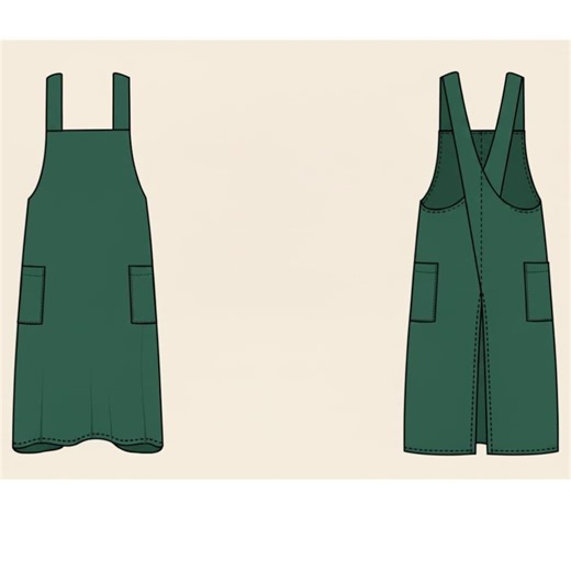 Cross-back Apron Sewing Pattern PDF • Easy Beginner Apron • Pockets Included • Artist & Kitchen Apron • Digital Download •embroidered Apron - Etsy Australia