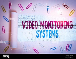 Handwriting text Video Monitoring Systems. Conceptual photo Surveillance Transmit capture Image to Digital Link Stock Photo - Alamy
