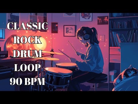 Classic Rock Drum Loop – 90 BPM | Drums Only Backing Track