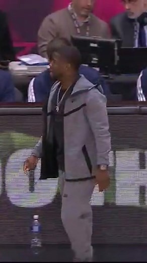 Kevin Hart and Drake NBA Coaches Box Banter