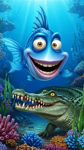 FUNNY fish and funny crocodile || funny video shorts || comedy video #funny #viral #shorts #comedy