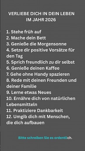 Verliebe dich in dein Leben im Jahr 2026! ✨🌿