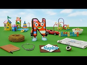 Learn Letter N with 3D Cartoons | Phonics for Preschool
