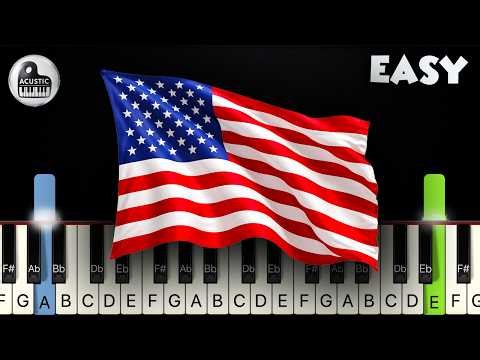 National Anthem of the USA | EASY PIANO TUTORIAL by Betacustic