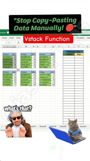 How to combine multiple tables in Excel easily? (VSTACK) 📊 #ojaswatips #computereducation #excel