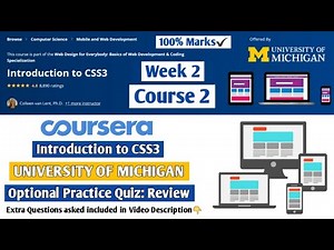 Introduction to CSS3 | Coursera | Web Design for Everybody | Optional Practice Quiz: Review Answers