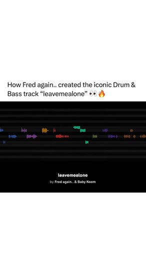 EDM Music on Instagram: "Fred again.. pulled inspiration from unexpected places on leavemealone, flipping vocal moments from Baby Keem tracks South Africa and BULLIES into a fast, emotional drum & bass framework. Instead of copying the originals, he reshaped their energy, pitching, chopping, and recontextualizing the vocals to create something entirely new and urgent. It’s a perfect example of how subtle sampling and smart arrangement can turn familiar sounds into an iconic Fred again.. moment. 