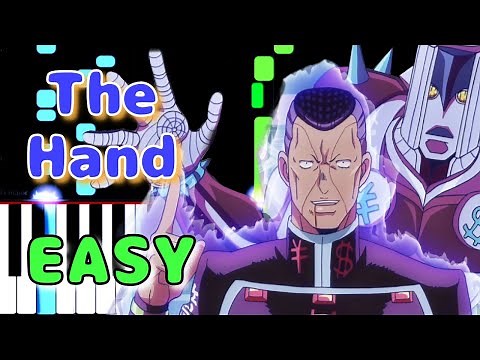 [EASY Piano Tutorial] JoJo's Bizarre Adventure OST - Okuyasu theme (The Hand) [animeloveman]