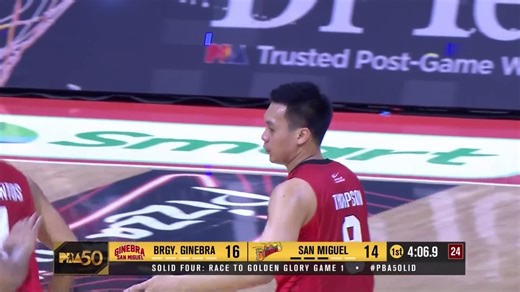 KINGLY START 👑 Brgy. Ginebra San Miguel is off to a solid start, firing on all cylinders to build an early lead over the San Miguel Beermen at the end of the first quarter in Game 1 of their PBA Season 50 Philippine Cup semifinal showdown! #PBA50 #PBA50LID | One Sports
