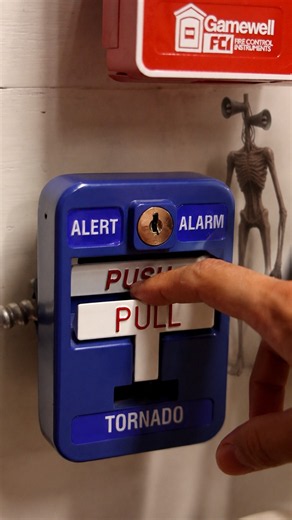 Creepy Siren Head Sounding Alarm Activation