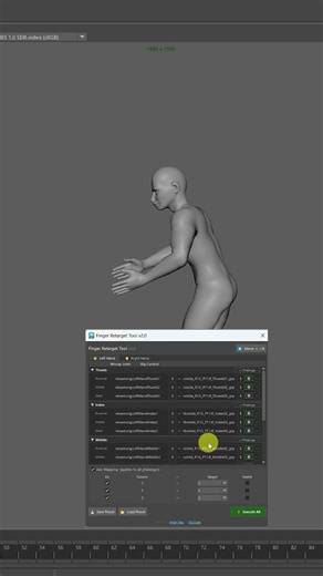 Finger Retargeter V2 — Mocap Finger Retargeting Tool for #Maya #Rigging #Animation #MotionCapture