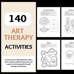140 Art Therapy Worksheets Mental Health Social-emotional Learning Self-esteem Coping Social Work Teen Therapist Kids Counseling CBT DBT - Etsy