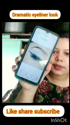 school girl try this simple easy dramatic eyeliner look #trending #makeup #eyemakeup #eyeliner