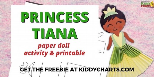 Princess Tiana doll: Simple paper craft for kids