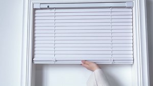 No Drill Cordless Vinyl Mini Blinds,White,46.5" W x 72" H | 1",No Tools,Horizontal Window Blinds,Light Filtering,Indoor Windows