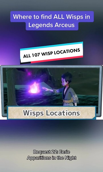 Locations of All 107 Wisps in Legends Arceus