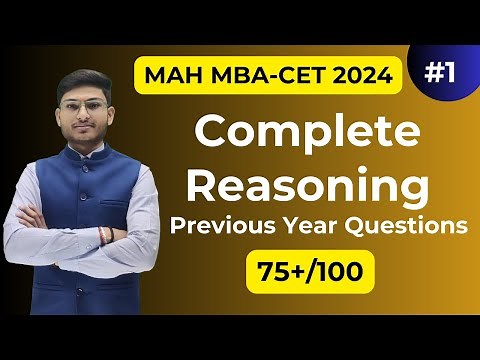 MAH MBA CET24| DAY 1| Logical Reasoning PYQ | SCORE 75+ |By Akash Sir
