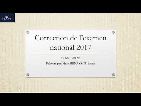 correction de l examen nationale 2017