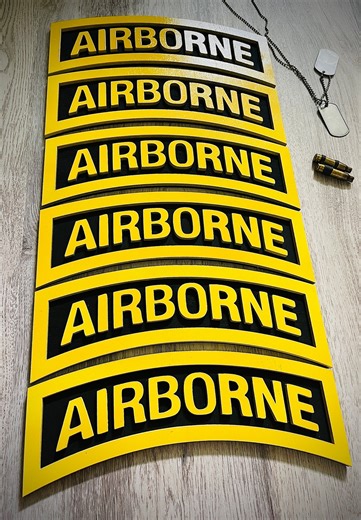 Airborne Tab Plaque: Military Wall Decor, Army Gift - Etsy