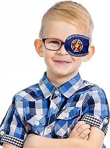 Eye Patch- Superhero Pocket Patch for Children (Left Eye Coverage)