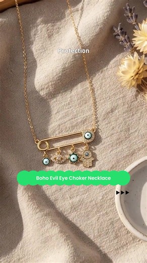 🥹💕💕 Evil Eye Hamsa Hand Choker Necklace Golden Plated#necklacegift #necklacelayering #necklacestack