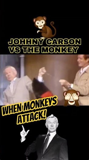 Johnny Carson vs monkey!🙊 Help Jim Fowler! #shorts #johnnycarson #monkey #tonightshow
