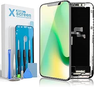 Premium Screen Replacement for iPhone X (5.8-inch) LCD Front Panel 3D Touch Digitizer Full Assembly Includes Repair Tools and Screen Protector, Compatitable Model A1865, A1901, A1902