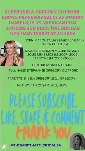 "Stormy Daniels: From Stardom to Scandal - Biography of an American Film Icon" #StormyDaniels