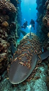 Shark rescue mission: Attacked by a swarm of crabs on the ocean floor #SharkRescue | Chandan sharmaart