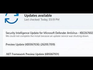 Fix Windows 11 Update KB5067036/KB5067931 Could Not Complete Install Update Service Shutting Down