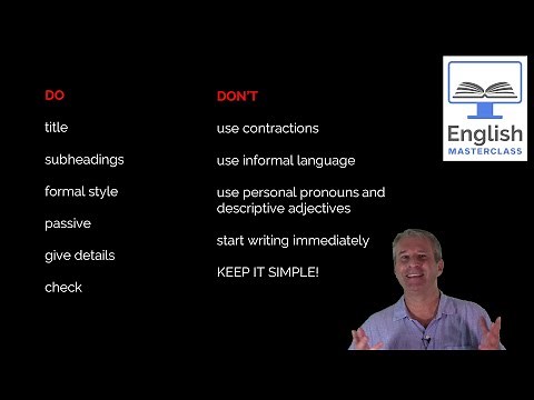 How to write a Report for the Cambridge B2 First (FCE) exam