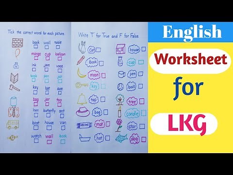 English worksheets for LKG class- part 3| LKG English worksheets | Jkg Worksheets | Eng Teach
