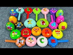 Rainbow SLIME 🌈 Looking For Alphabet Lore, Numberblocks in DOG Paw... Colorful! Satisfying Clay ASMR