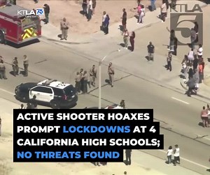 9.6K views · 137 reactions | UPDATE: Lancaster High School was among several California schools evacuated Wednesday after reports of a person with a gun on campus - reports that were later deemed hoaxes. https://bit.ly/3xpnPYt | KTLA 5 News | Facebook