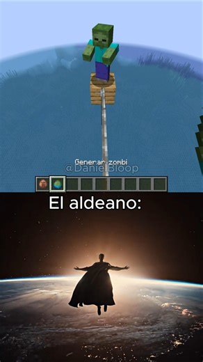 El aldeano: 🦸‍♀️ #minecraft #humor #fyp
