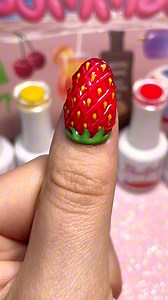 2.5K views · 64 reactions | ⚠️ WARNING you might want to eat your nails after this hack  3D Strawberry nail tutorial! #nailtutorial #strawberrynails #summernails #nailsnailsnails #gelnails #gelnailsdesign #naildesign #nailhack ib @juliettesprettysets @thenailsby.giss ⬅️ | Madison McCollough | Facebook